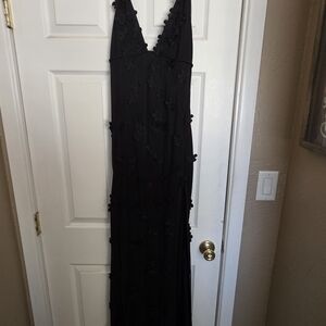 Hello Molly Black Floral Prom Dress